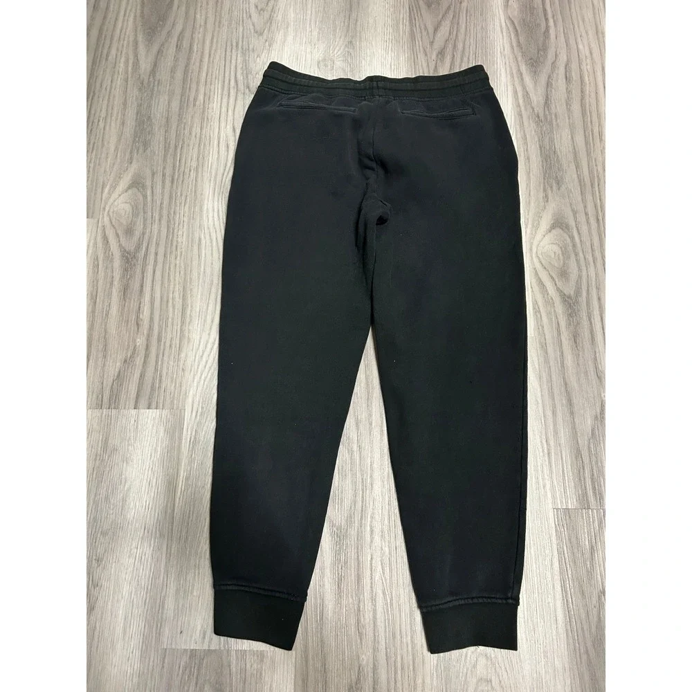 Banana Republic Mens Fleece Jogger Sweatpants Cotton Poly M Black Solid Pockets